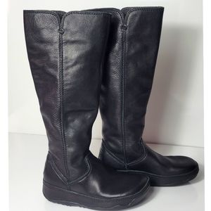 FITFLOP Leather Knee Black Boots Size 8